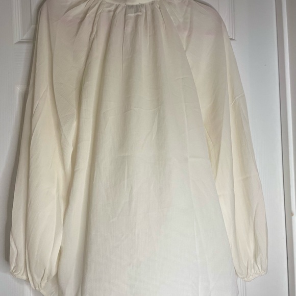 New Ann Taylor Tie Neck Tunic Blouse in Winter White Size XL - Picture 6 of 6